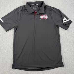 Mississippi State Bulldogs Adidas Climachill Polo Shirt Men's Small Short Sleeve
